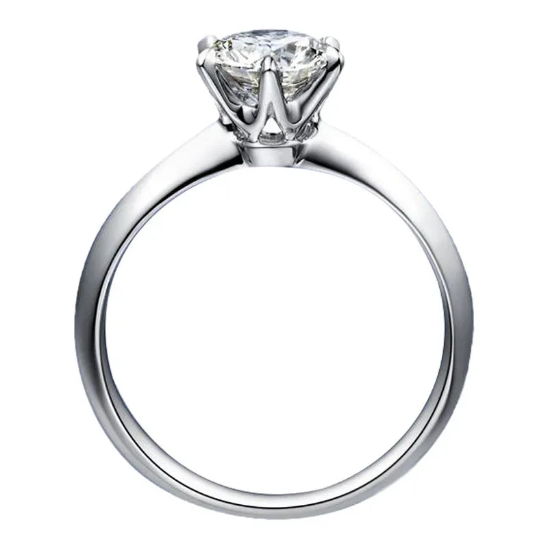 Luxury Moissanite Diamond Ring – Sterling Silver