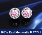 S925 Sterling Silver Moissanite Stud Earrings – Unisex Fine Jewelry