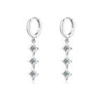 S925 D-Color Moissanite Dangle Earrings – Elegant Fringe Design