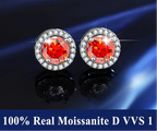 S925 Sterling Silver Moissanite Stud Earrings – Unisex Fine Jewelry