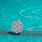 D VVS1 Moissanite Pendant Necklace – 925 Sterling Silver