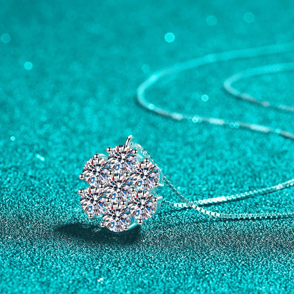 D VVS1 Moissanite Pendant Necklace – 925 Sterling Silver