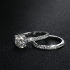 Luxury Moissanite Engagement Ring – 925 Sterling Silver