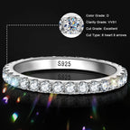 2MM Moissanite Ring – 925 Sterling Silver Elegant Jewelry