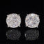 9.8mm Iced Moissanite Cluster Earrings – 925 Sterling Silver