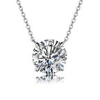 1CT Moissanite Pendant Necklace – 925 Sterling Silver