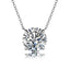 1CT Moissanite Pendant Necklace – 925 Sterling Silver