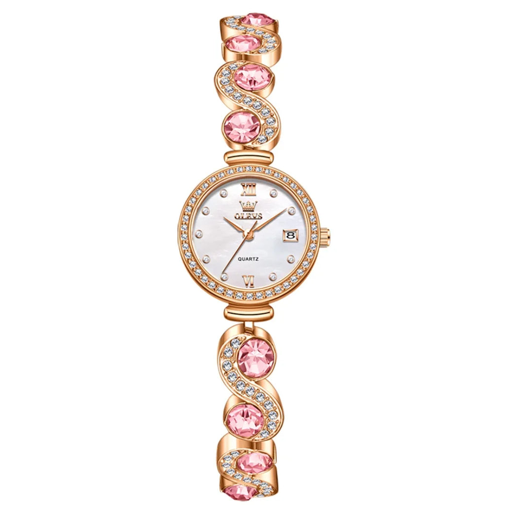 OLEVS 5633 Quartz Watch – Stainless Steel with Calendar