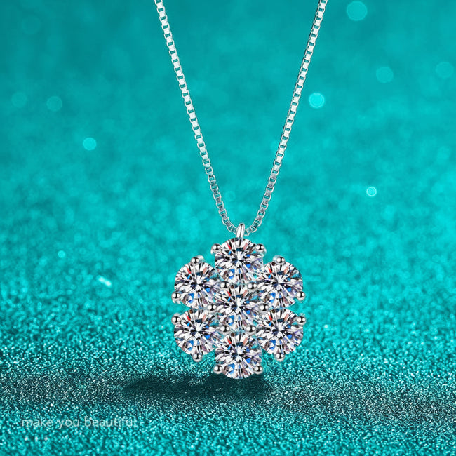 D VVS1 Moissanite Pendant Necklace – 925 Sterling Silver Hover Image