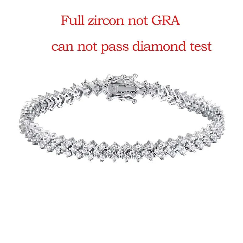 D VVS1 Moissanite Tennis Bracelet – 925 Sterling Silver