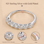 3.5MM D VVS1 Moissanite Ring – 925 Sterling Silver Eternity Band