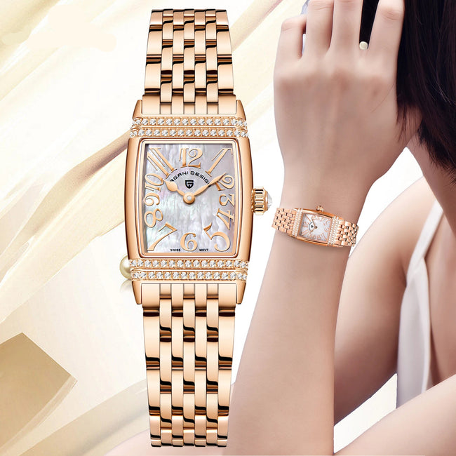 PAGANI DESIGN PD1737 Women's Quartz Watch – Sapphire & Stainless Steel Hover Image