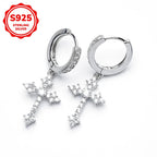 925 Sterling Silver Cross Earrings