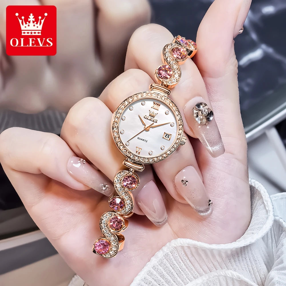 OLEVS 5633 Quartz Watch – Stainless Steel with Calendar