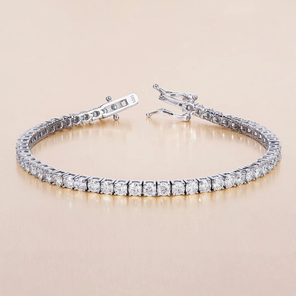 Moissanite Tennis Bracelet – 925 Sterling Silver, GRA Certified