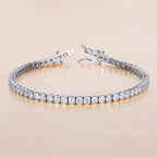 Moissanite Tennis Bracelet – 925 Sterling Silver, GRA Certified