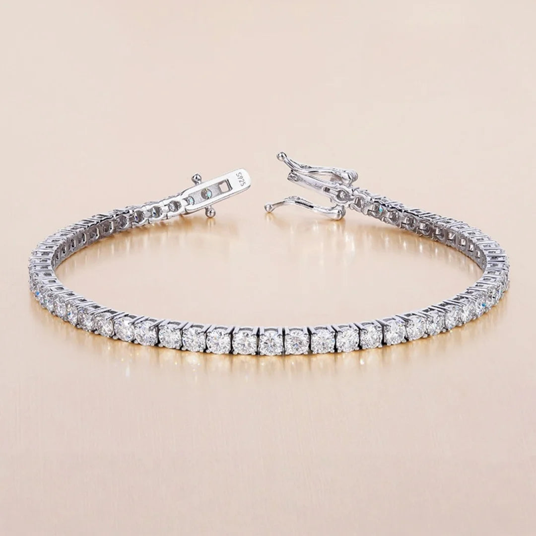 Moissanite Tennis Bracelet – 925 Sterling Silver, GRA Certified