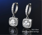 S925 Sterling Silver Moissanite Stud Earrings – Unisex Fine Jewelry