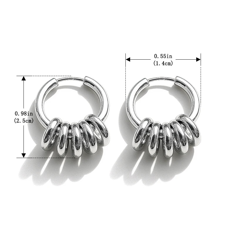 925 Sterling Silver Multi-Layer Hoop Earrings – Men's Fashion