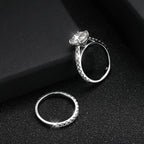 Luxury Moissanite Engagement Ring – 925 Sterling Silver