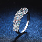 3.6CT Moissanite 3-Stone Ring – 925 Sterling Silver Bridal Jewelry