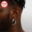 925 Sterling Silver Crescent Horn Earrings – Men's Hip-Hop Punk Style