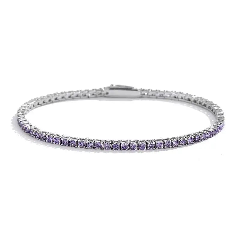 D VVS1 Moissanite Tennis Bracelet – 925 Sterling Silver, 4MM