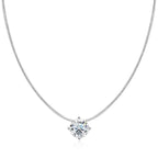 D VVS1 Moissanite Pendant Necklace – 925 Sterling Silver