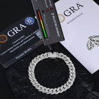 TUHE 8MM Cuban Link Bracelet – 925 Sterling Silver Moissanite