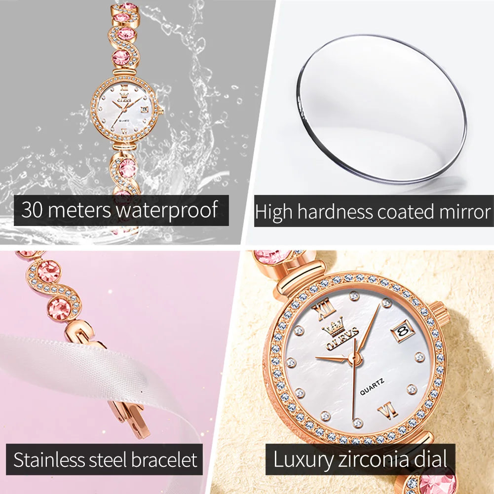 OLEVS 5633 Quartz Watch – Stainless Steel with Calendar