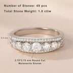 Moissanite Eternity Wedding Ring – 925 Sterling Silver