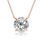 1CT Moissanite Pendant Necklace – 925 Sterling Silver