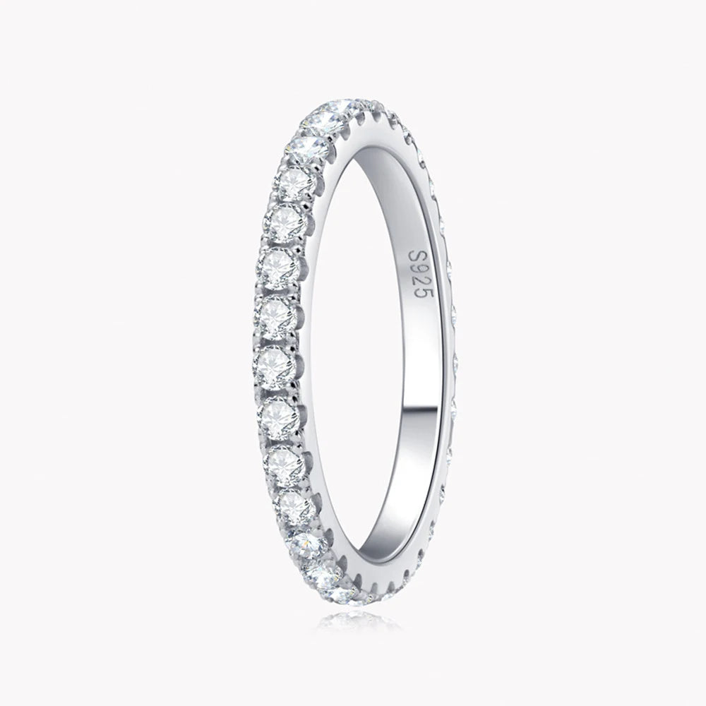 2MM Moissanite Ring – 925 Sterling Silver Elegant Jewelry