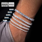 Moissanite Tennis Bracelet – S925 Sterling Silver, GRA Certified