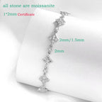 Moissanite Chain Bracelet – S925 Sterling Silver, Luxury Sparkle
