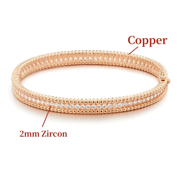 Moissanite Bangle Bracelet – S925 Silver, 18K Gold Plated
