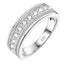 Men's 925 Sterling Silver Wedding Ring – AAA CZ Half Eternity