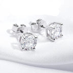 1.0CT Moissanite Stud Earrings – 925 Sterling Silver, D Color