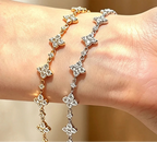 Moissanite Chain Bracelet – S925 Sterling Silver, Luxury Sparkle