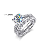 Luxury Moissanite Engagement Ring – 925 Sterling Silver