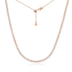 Heart Moissanite Tennis Necklace – 925 Sterling Silver