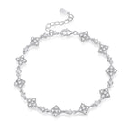 Moissanite Chain Bracelet – S925 Sterling Silver, Luxury Sparkle