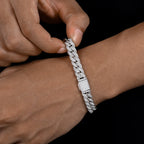 TUHE 8MM Cuban Link Bracelet – 925 Sterling Silver Moissanite