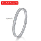 2MM D Moissanite Hoop Bangle – S925 Sterling Silver