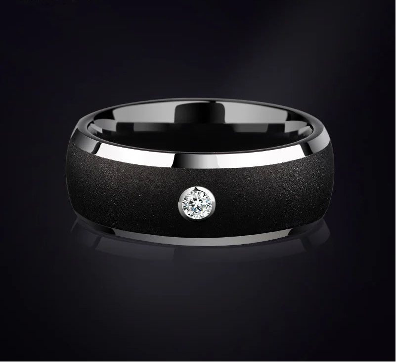 Diamond Ring Tungsten Couple Wedding Bands – Luxury Personalized Rings