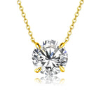 1CT Moissanite Pendant Necklace – 925 Sterling Silver