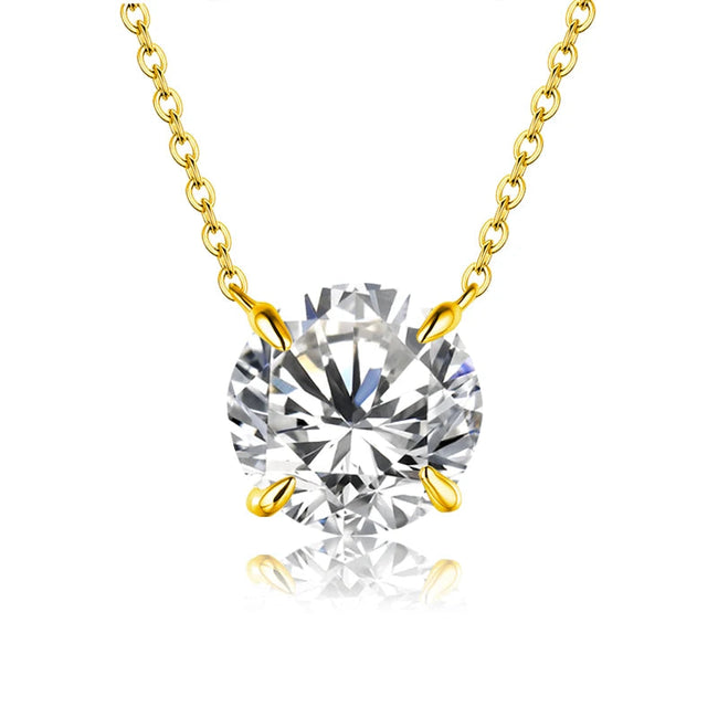 1CT Moissanite Pendant Necklace – 925 Sterling Silver Hover Image