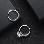 Luxury Moissanite Engagement Ring – 925 Sterling Silver