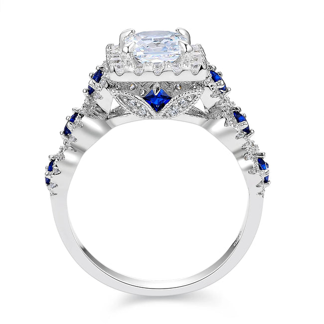 3-Piece Moissanite Bridal Ring Set – 925 Sterling Silver Main Image
