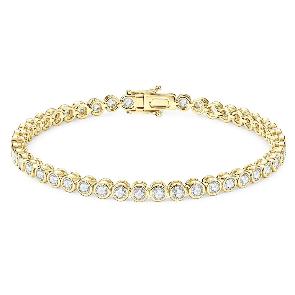 D VVS1 Moissanite Tennis Bracelet – 14K Gold Filled
